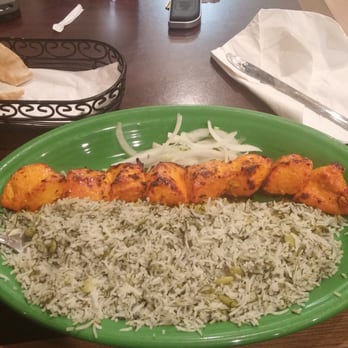 Kabul Kabab House - Chicken kababs over green rice - Afghan Near Me - Flushing, New York