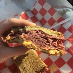 The Deli - We got the Ruben, potato salad, brownie, and the caprese salad and it was all fantastic! Super cute small spot with great prices!