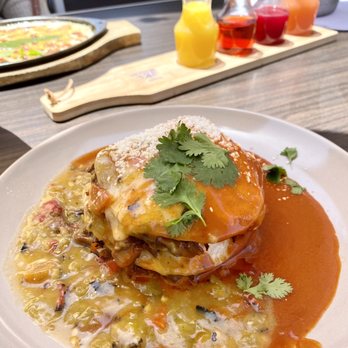 Panxa Cocina - Stacked Enchiladas. - Cocktail Bars Near Me - Long Beach, California Panxa Cocina - Stacked Enchiladas. - Cocktail Bars Near Me - Long Beach, California