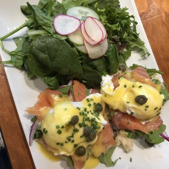 Dime Store - Salmon eggs benedict - Breakfast & Brunch Near Me - Detroit, Michigan