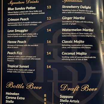 Blue Sunday Bar & Grill - Cocktail menu - Bars Near Me - Bowie, Maryland