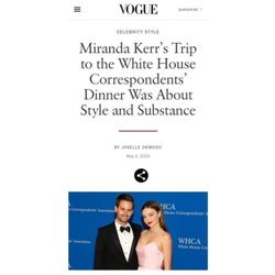 Sheila Frank - Https://www.vogue.com/slideshow/miranda-kerr-white-house-correspondents-association-dinner-2022-diary