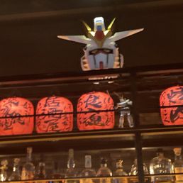 Gundam above the bar Gundam above the bar