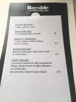 Menu photo 5 Bayside Seafood Grill & Bar Naples, FL