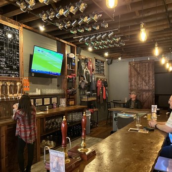 The Leaning Cask Brewing Company - people sitting at the bar - Breweries Near Me - Springdale, Pennsylvania