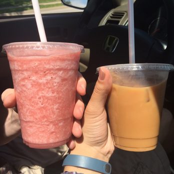Java Jo'z Coffee - Small iced coffee and a medium strawberry banana smoothie - Coffee & Tea Near Me - Lafayette, Indiana