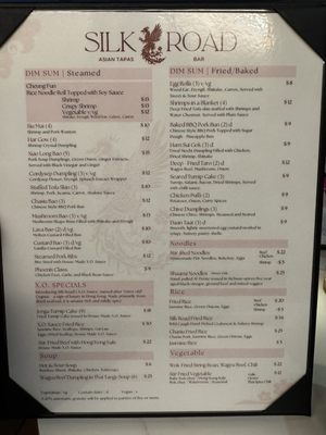 Menu photo 1 Silk Road Houston, TX