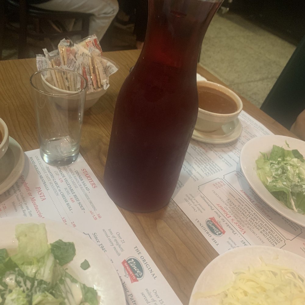 Vince's Spaghetti - Carafe of Rose wine - Italian Near Me - Ontario, California Vince's Spaghetti - Carafe of Rose wine - Italian Near Me - Ontario, California