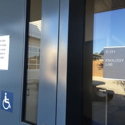 Allan Hancock College Winery - Entrance to wine tasting area, Bldg O, Rm 211, the Enology Lab