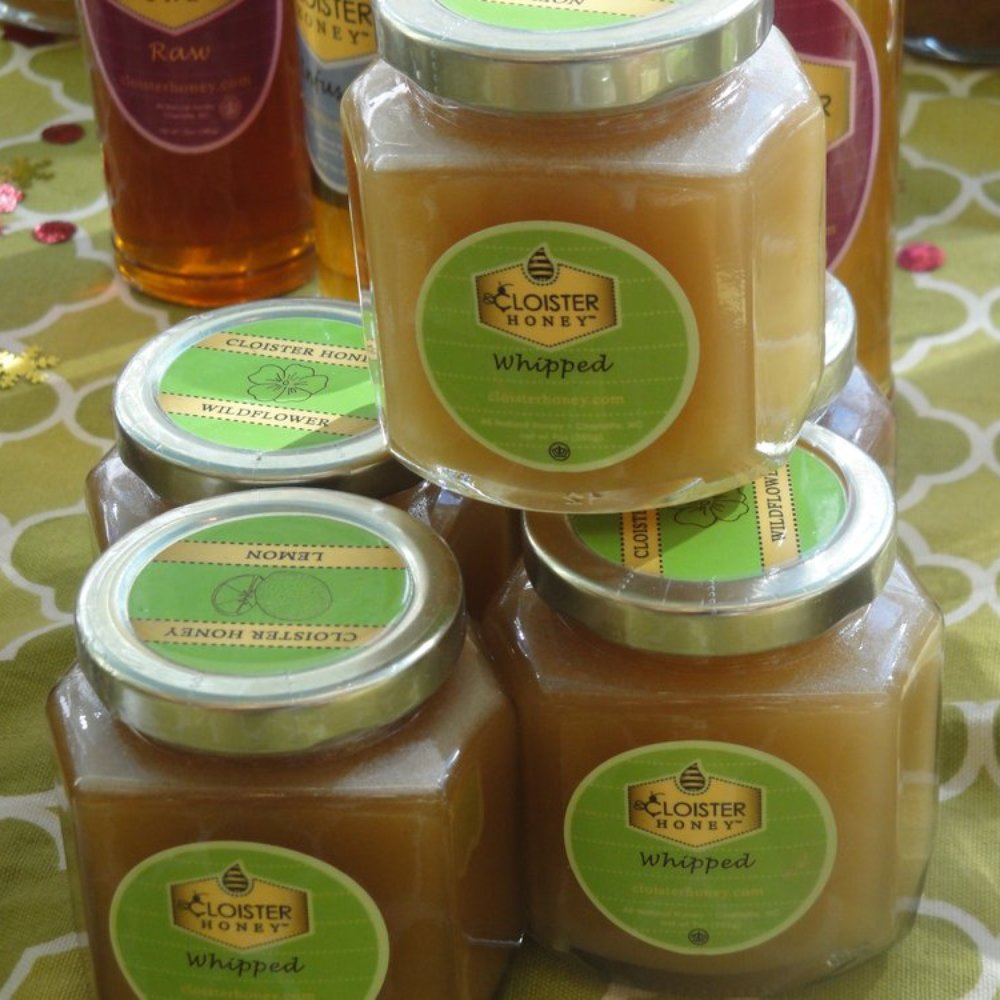 Cloister Honey - jars of honey on a table - Specialty Food Near Me Cloister Honey - jars of honey on a table - Specialty Food Near Me