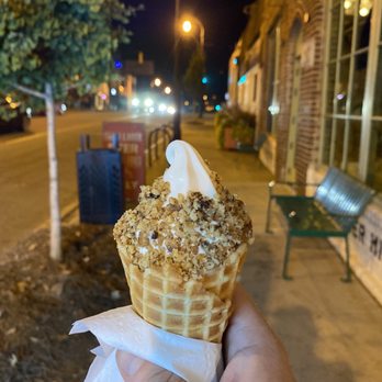 Big Softie - "Small" salted honey in a waffle cone with walnuts. - Ice Cream & Frozen Yogurt Near Me - Atlanta, Georgia Big Softie - "Small" salted honey in a waffle cone with walnuts. - Ice Cream & Frozen Yogurt Near Me - Atlanta, Georgia