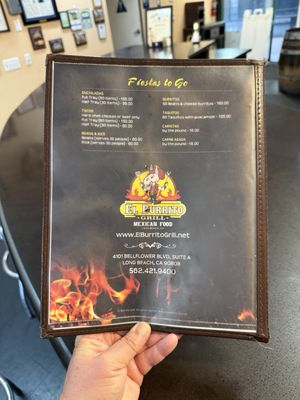 Menu photo 2 El Burrito Grill Long Beach, CA