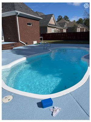 Green to Clean - Typical customer had shut the pool down for winter - however, did not cover it. We used our Green to Clean process and now maintain it weekly for the customer. We love these problems and love even more to handle the headaches for you. Call today! Green to Clean - Typical customer had shut the pool down for winter - however, did not cover it. We used our Green to Clean process and now maintain it weekly for the customer. We love these problems and love even more to handle the headaches for you. Call today!