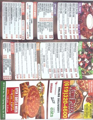 Menu photo 1 King Pizza Spring Valley, CA Menu photo 1 King Pizza Spring Valley, CA
