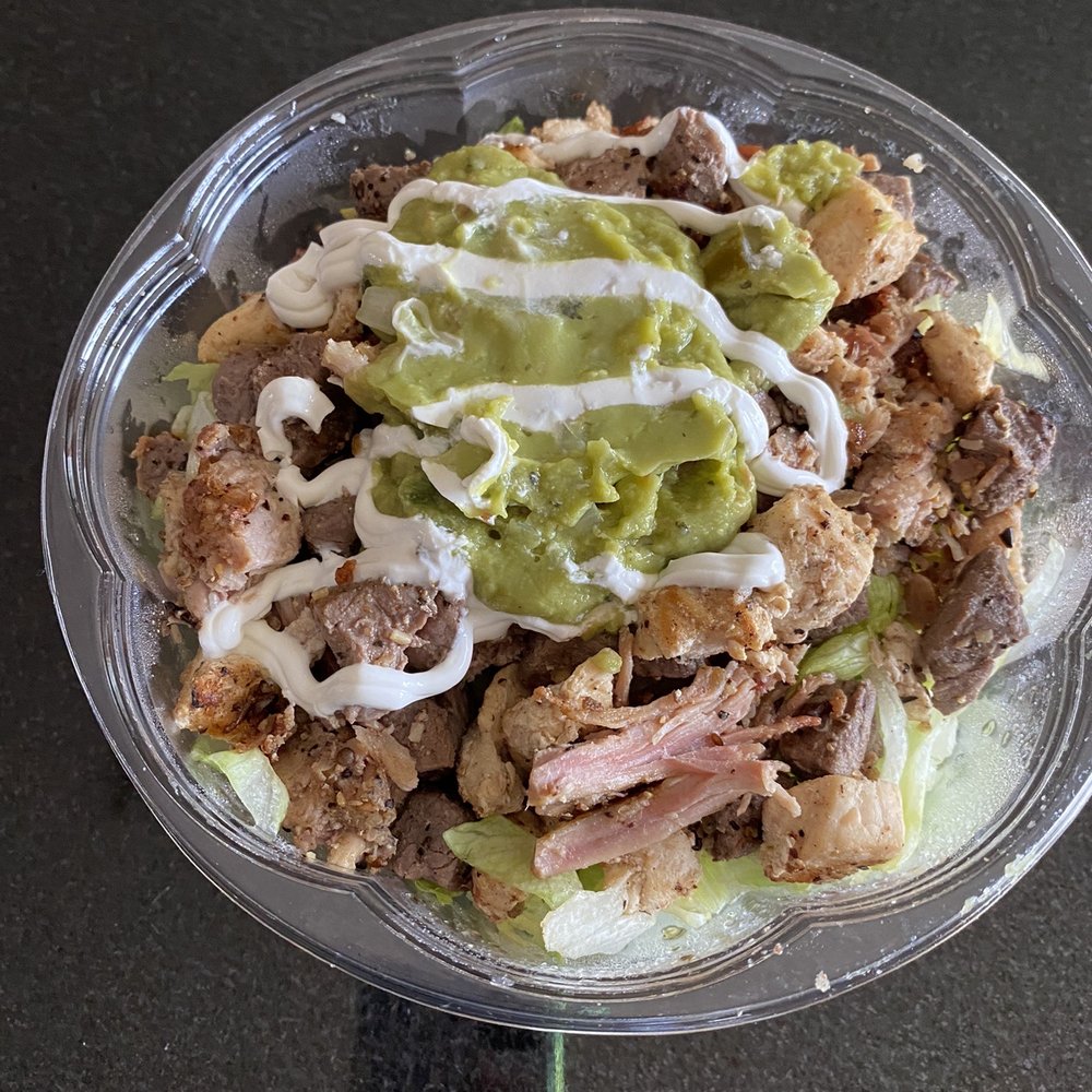 Breaking the Borders - El Jefe Bowl with Chicken, Beef and Carnitas - Food Trucks Near Me - Pasadena, Maryland Breaking the Borders - El Jefe Bowl with Chicken, Beef and Carnitas - Food Trucks Near Me - Pasadena, Maryland