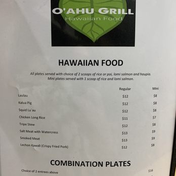 O'ahu Grill - Menu 10/2019 - Hawaiian Near Me - Honolulu, Hawaii O'ahu Grill - Menu 10/2019 - Hawaiian Near Me - Honolulu, Hawaii