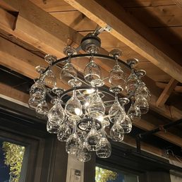 Wine chandelier