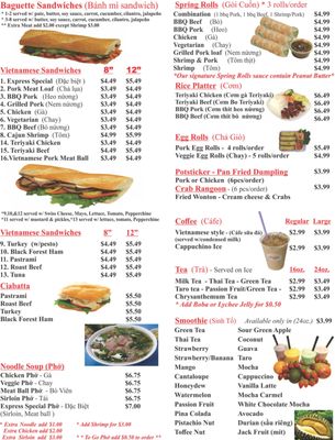 Menu photo 8 Baguette Express San Bernardino, CA Menu photo 8 Baguette Express San Bernardino, CA