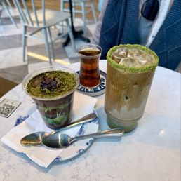 Dubai chocolate cup, Turkish Tea- Traditional Cup, iced pistachio latte with oat milk Dubai chocolate cup, Turkish Tea- Traditional Cup, iced pistachio latte with oat milk