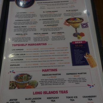 Catrina's Tacos & Margaritas - Bar menu - Mexican Near Me - Austin, Texas Catrina's Tacos & Margaritas - Bar menu - Mexican Near Me - Austin, Texas