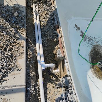 Kraken Pool Service And Installation - After demo of concrete reinstallation of piping. - Pool & Hot Tub Service Near Me Kraken Pool Service And Installation - After demo of concrete reinstallation of piping. - Pool & Hot Tub Service Near Me