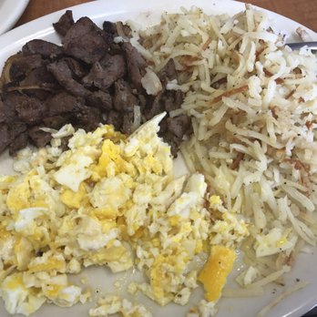 Loaded Cafe - Sirloin, hasbrowns and over medium eggs!! Delish! The pic doesn't do it justice!! - Breakfast & Brunch Near Me - Gardena, California Loaded Cafe - Sirloin, hasbrowns and over medium eggs!! Delish! The pic doesn't do it justice!! - Breakfast & Brunch Near Me - Gardena, California