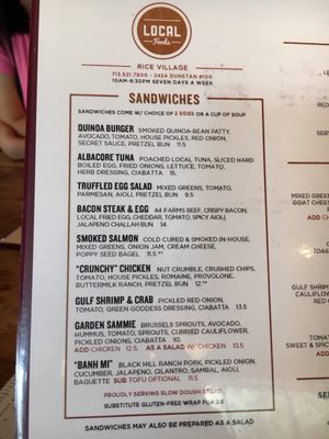 Menu photo 8 Local Foods Houston, TX