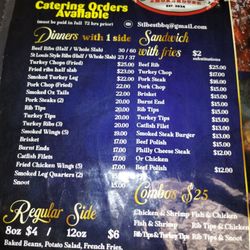 Menu for restaurant