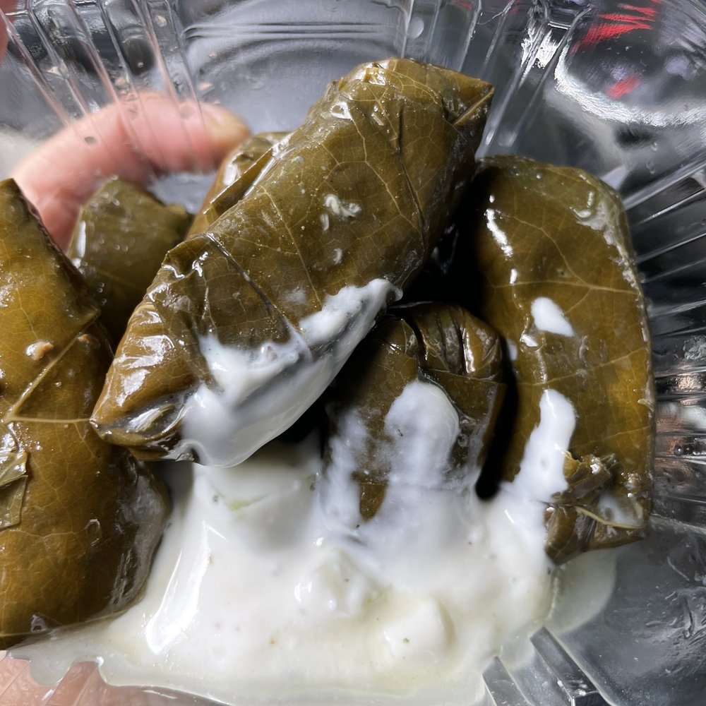 Kafta House - Dolma with yogurt & cucumber sauce - Food Stands Near Me - Portland, Oregon Kafta House - Dolma with yogurt & cucumber sauce - Food Stands Near Me - Portland, Oregon