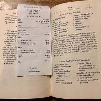 Patrona - Gave our receipt in a book! - New American Near Me - Ukiah, California