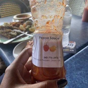 Petite Pump Room - This sauce was too hot to be good. And I love spicy! - Caribbean Near Me - St. Thomas, Virgin Islands