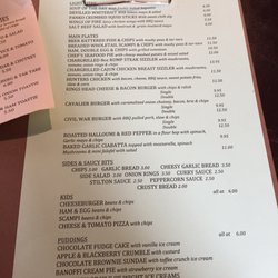 Kings Head - Menu