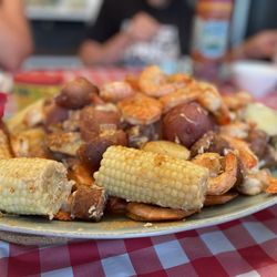 Outer Banks Boil - The finished product! Scrumptious!