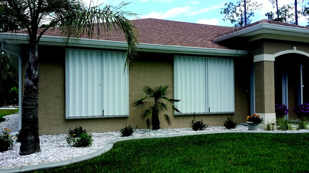 Slide of White Aluminum & Windows