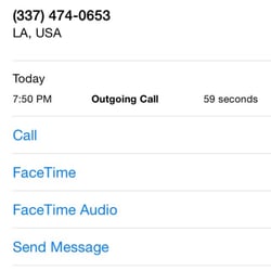 Guidry Tricia MD - Conversation lasted 59 seconds! I've left voice messages longer than that before!