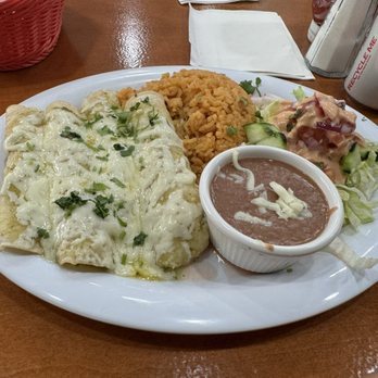 Orale Cafe Mexican Grill - My plate of enchiladas. - Mexican Near Me - Westbury, New York