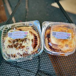 Olive's Neighborhood Market - Chocolate pecan and pecan praline cinnamon rolls - very flavorful and soft - pretty sweet but we liked them!