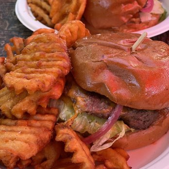 Spoke - Spoke Burger with Waffle Fries - Breakfast & Brunch Near Me - Los Angeles, California