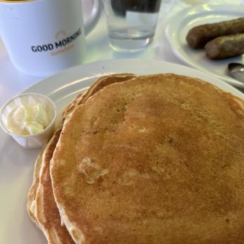 Over Easy - Dobson Ranch - Pancakes and side of sausage links - Breakfast & Brunch Near Me - Mesa, Arizona