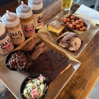 Sauced BBQ & Spirits - Orange - 2 BBQ Combo Plates - Barbeque Near Me - Orange, California Sauced BBQ & Spirits - Orange - 2 BBQ Combo Plates - Barbeque Near Me - Orange, California