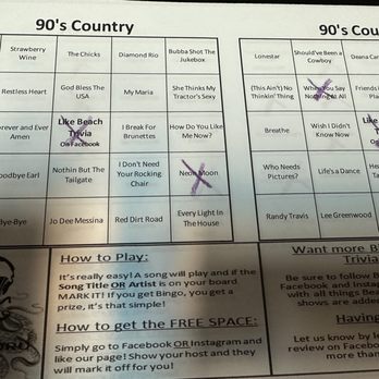 Capstan Bar Brewing Company - Music bingo sheet - Breweries Near Me - Hampton, Virginia Capstan Bar Brewing Company - Music bingo sheet - Breweries Near Me - Hampton, Virginia