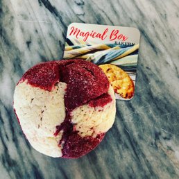 The Magic Swirl cookie.   Red velvet and sugar cookie swirled together.  Yum!