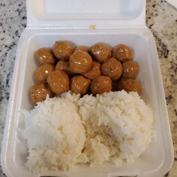 Miki's - Teri meatballs, all rice - Hawaiian Near Me - Pearl City, Hawaii