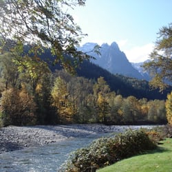 A Cabin On The Sky - View from front yard, looking downstream.