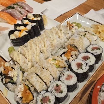 Musashi's - Dragon roll and shrimp Tempura roll was very similar, other than dragon having some eel inside. - Sushi Bars Near Me - Lynnwood, Washington Musashi's - Dragon roll and shrimp Tempura roll was very similar, other than dragon having some eel inside. - Sushi Bars Near Me - Lynnwood, Washington