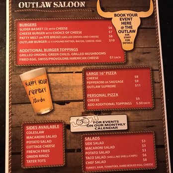 The Outlaw Bar & Grill - Menu - Bars Near Me - Tucson, Arizona The Outlaw Bar & Grill - Menu - Bars Near Me - Tucson, Arizona