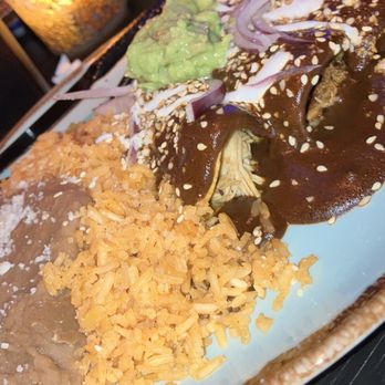 La Popular - Mole enchiladas. I like sweet mole, and this I liked. Rice and beans... not sure what opinion I can give you. - Cocktail Bars Near Me - Claremont, California La Popular - Mole enchiladas. I like sweet mole, and this I liked. Rice and beans... not sure what opinion I can give you. - Cocktail Bars Near Me - Claremont, California
