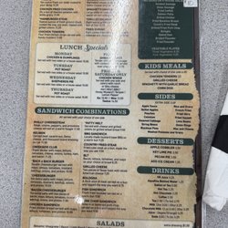 Creekside Restaurant - Menu