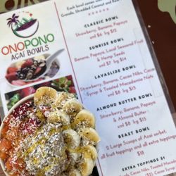 Ono Pono Acai Bowls - Warrior! A classic twist + a scoop of almond butter!