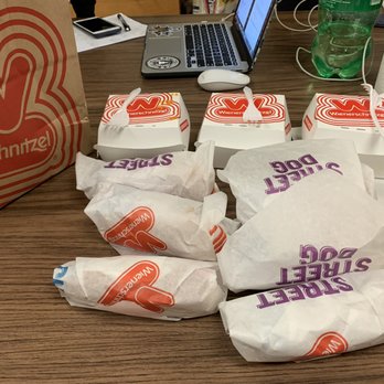 Wienerschnitzel - The family pack of the 6 hot dogs and 3 French fries for around 20 dollars - Hot Dogs Near Me - Baton Rouge, Louisiana